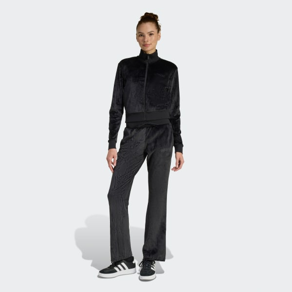 Zwart Glam Velvet Trainingspak