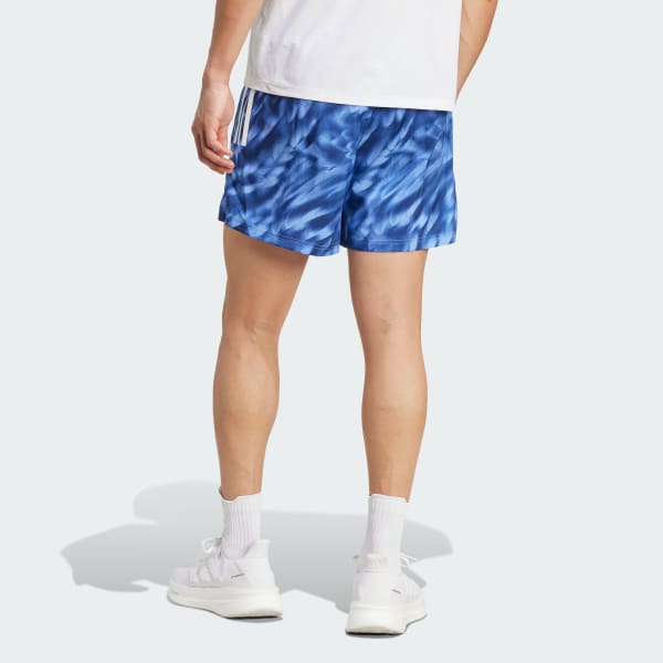 Blue Own The Run Allover Print Shorts