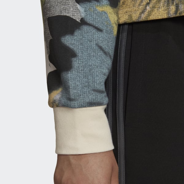 Beige Allover Print Sweatshirt SH871