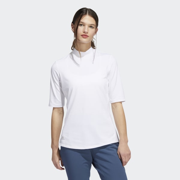 Hvit Essentials Mock Poloskjorte WK878