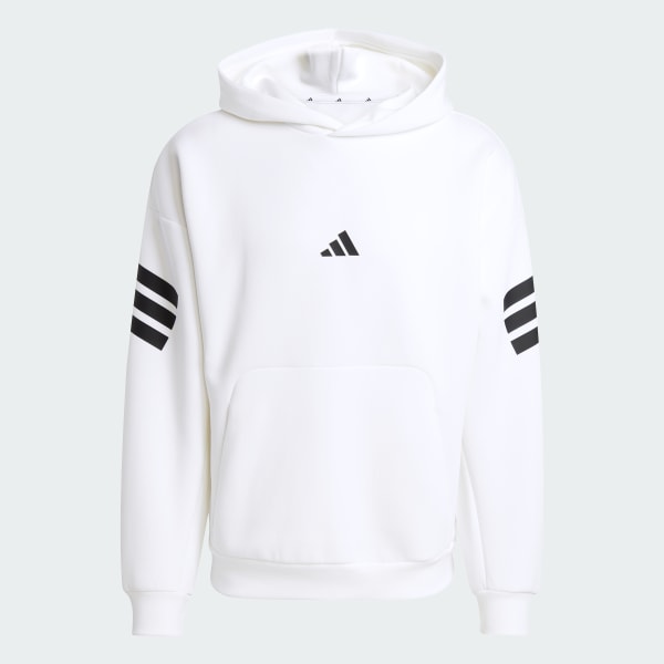 White hoodie black stripes discount