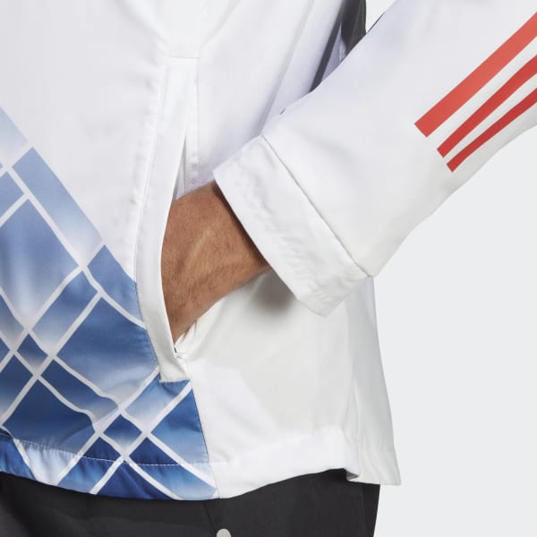 Mens white best sale adidas track jacket