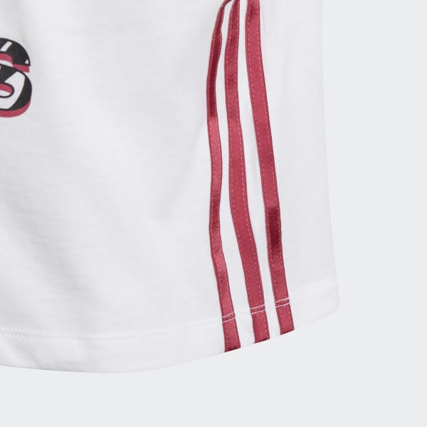 adidas Graphic Print Crop Tee - White | adidas US