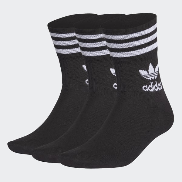 estoy feliz corte largo zapatilla Calcetines clásicos Mid Cut negros y blancos | adidas España