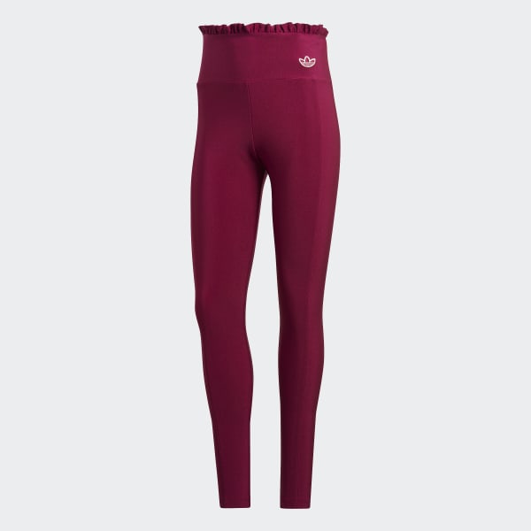 womens burgundy adidas leggings