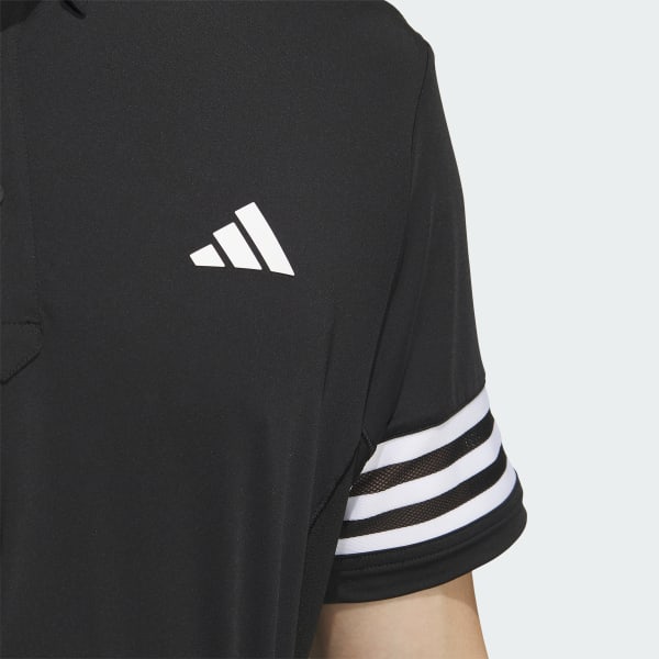 adidas AEROREADY 3 Stripes Short Sleeve Polo Shirt Black adidas Singapore