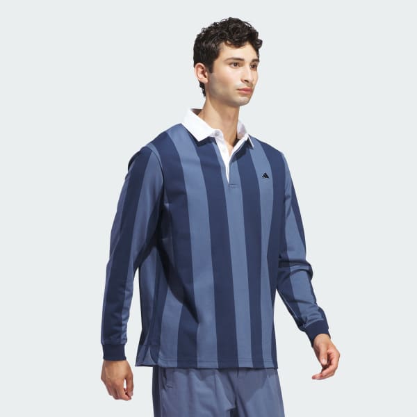 adidas Go-To Long Sleeve Rugby Polo Shirt - Blue | adidas