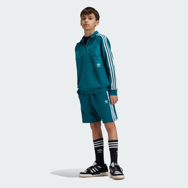 Turquoise Trefoil Crew Sweatshirt Kids