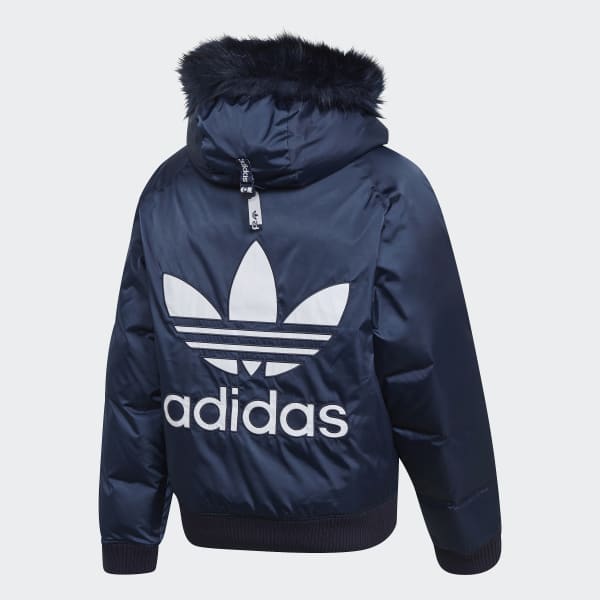 Casaca Bomber de Plumon con Capucha Azul adidas adidas Peru