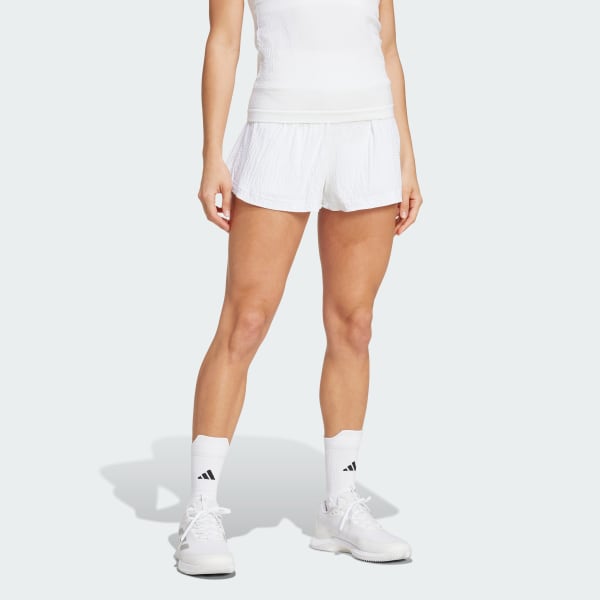 Bialy Szorty Tennis Pro AEROREADY Seersucker