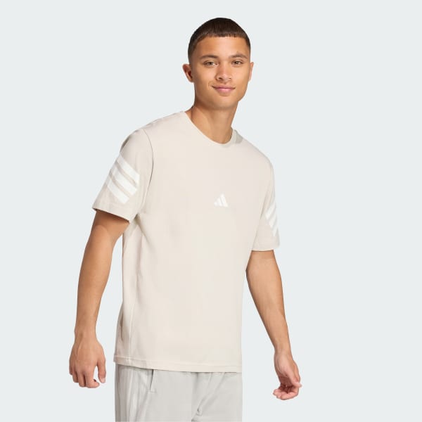 Beige Camiseta de 3 Tiras Future Icons