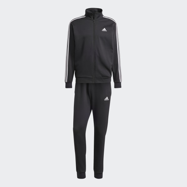 adidas Basic 3-Stripes Fleece Track Suit - Black | adidas Canada