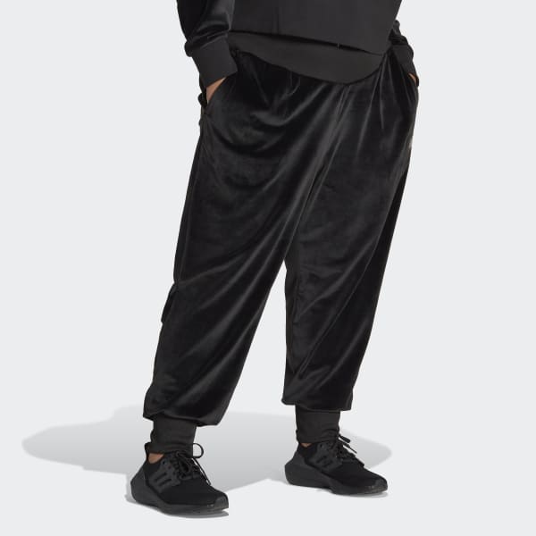 Zwart Holidayz Cozy Velour Joggingbroek (Grote Maat) VS801
