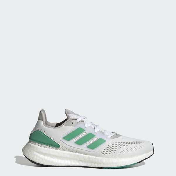 Pure boost white green top