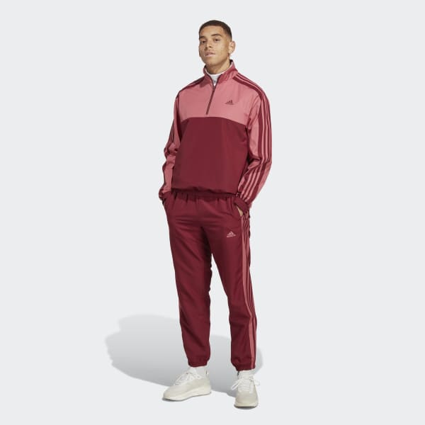 Onrecht koffie Uitstekend adidas Woven Trainingspak met Kwartrits - Bordeaux | adidas Officiële Shop