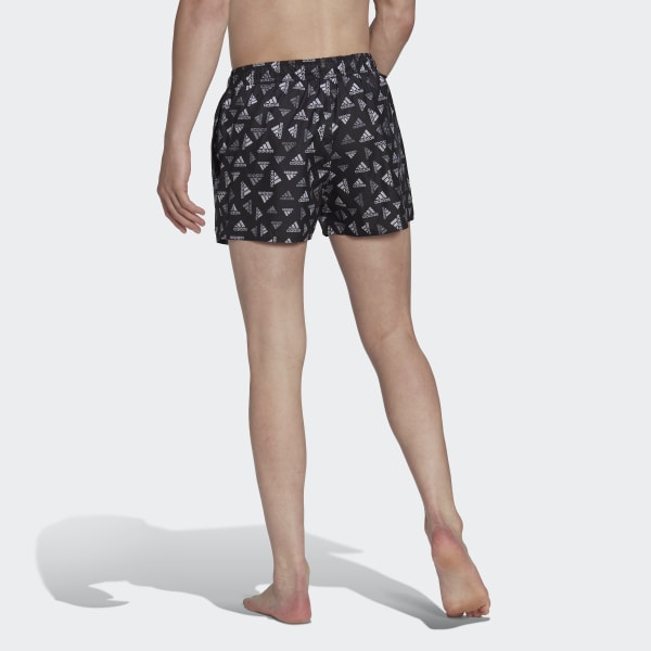 adidas swim monogram shorts in black