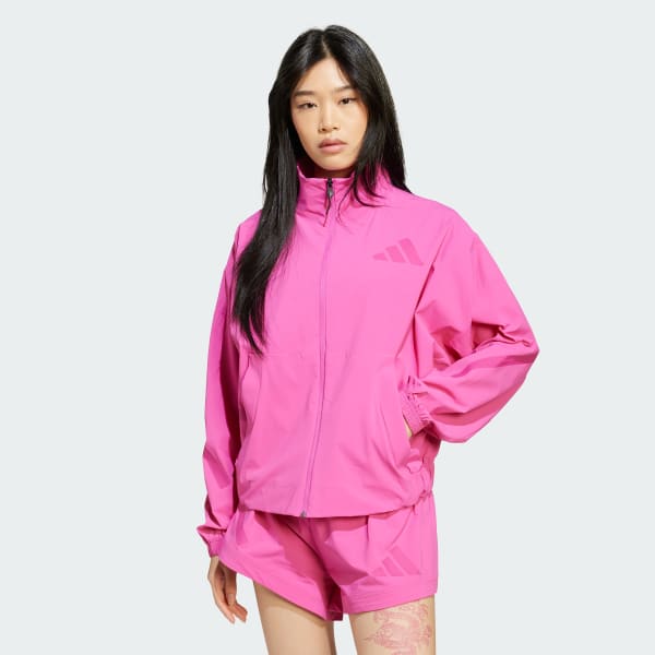 Pink adidas Z.N.E. Woven Full-Zip træningsoverdel