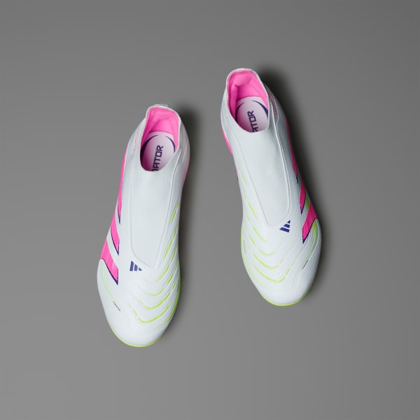 Vit Predator League Laceless Firm/Multi-Ground Fotbollsskor