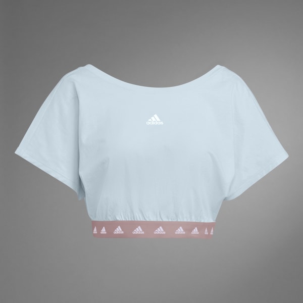 Blu T-shirt Hyperglam Cropped Cotton BVS39