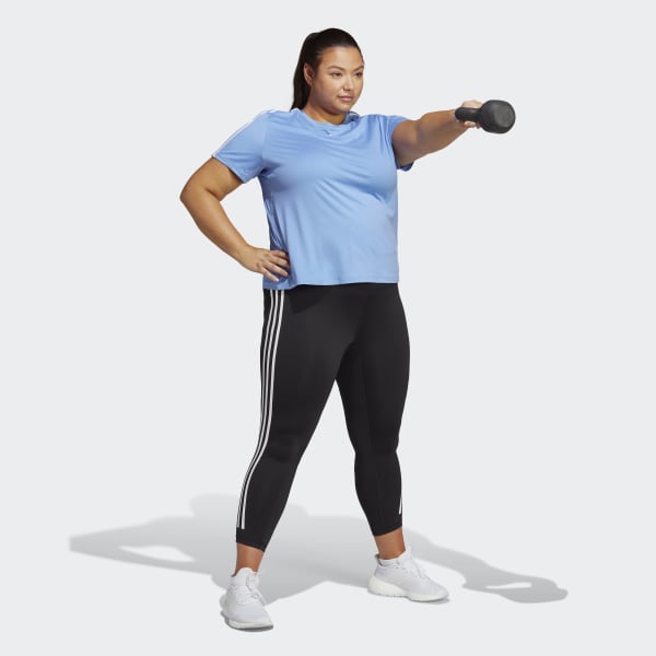Bla AEROREADY Train Essentials 3-Stripes Tee (Plus Size)