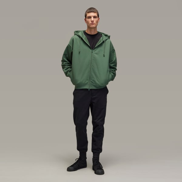 Vert Veste à capuche French terry zippée Y-3