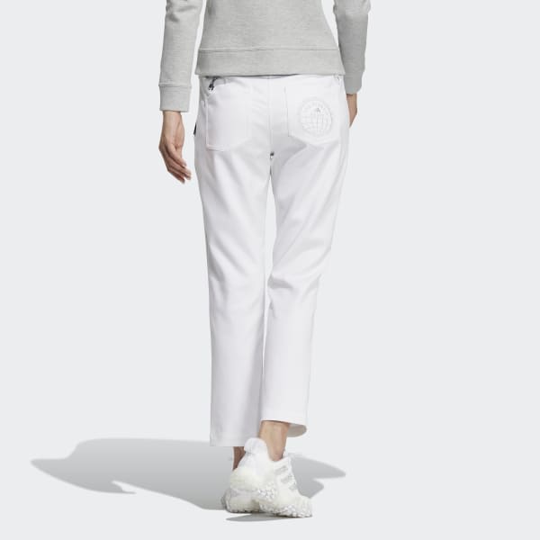 White Play Green Twill Pants