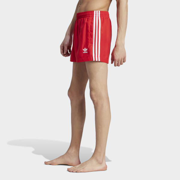 cervená Plavecké šortky Originals Adicolor 3-Stripes Short Length