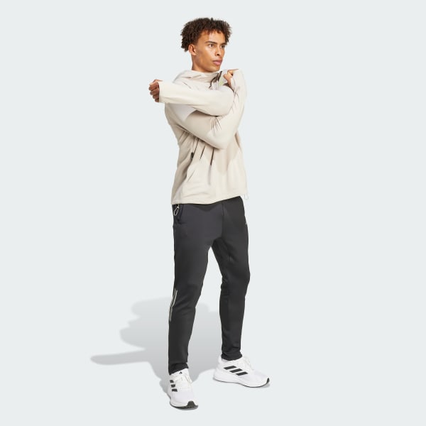 Beige Sweat-shirt à capuche Own the Run Runners (Non genré)