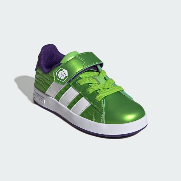Green adidas Marvel Avengers Grand Court Shoes Kids