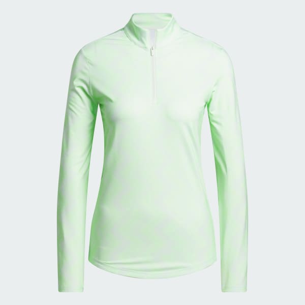 Green Women's Ultimate365 Printed Quarter-Zip Mock