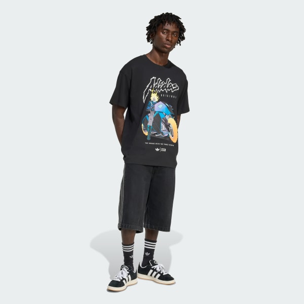 Black Adidas_Marvel_Ghost Rider Oversized T-Shirt Men 
