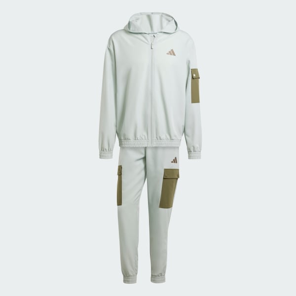 Grey Sportswear Woven Cargo Track Suit