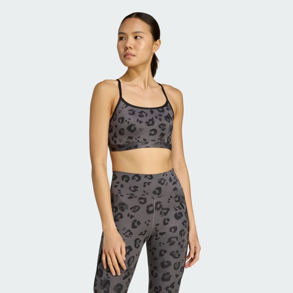 Gris Brassière imprimée Powerreact Essentials Maintien léger