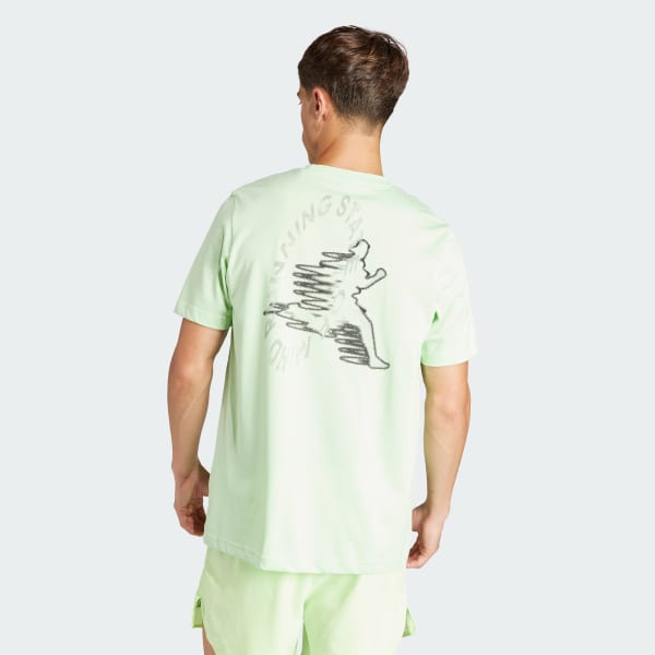 Vert T-shirt de running graphique State