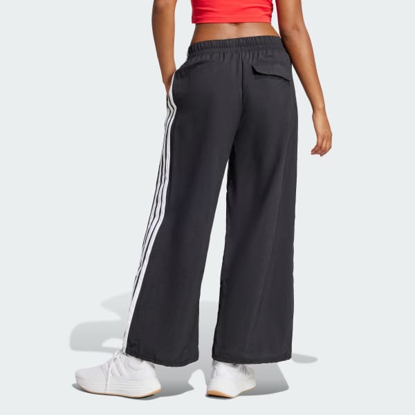 Nero Pantaloni Essentials 3-Stripes Lifestyle Woven Parachute