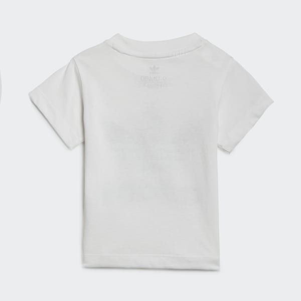 White Trefoil Shorts Tee Set