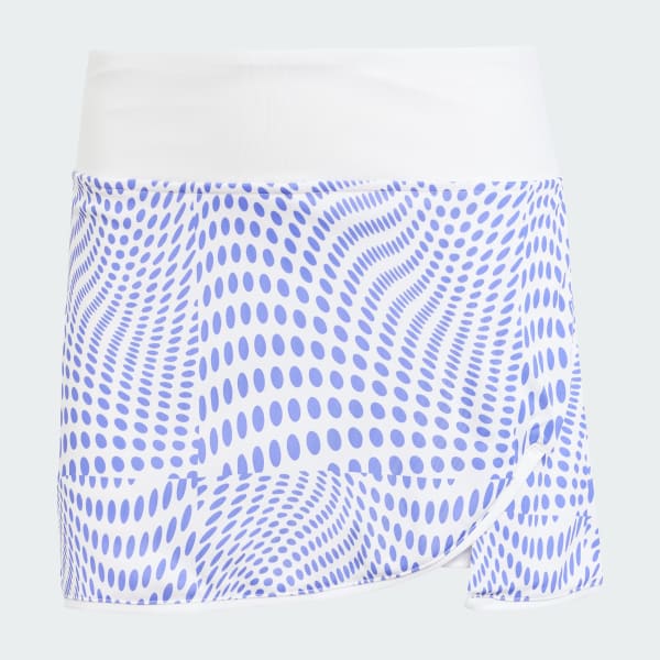 Blanco Falda de Tenis Club Estampada