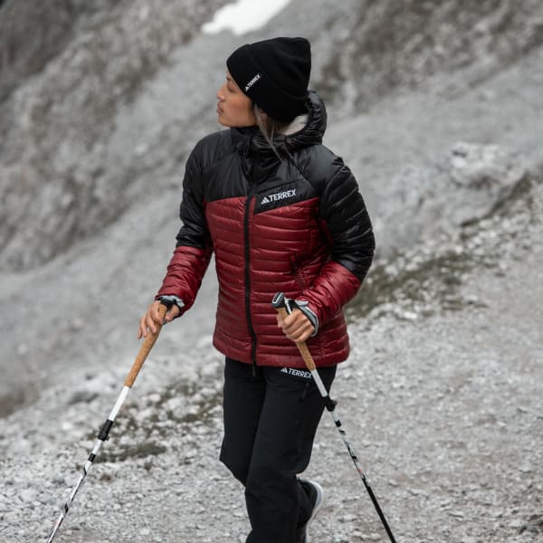Adidas down jacket clearance long