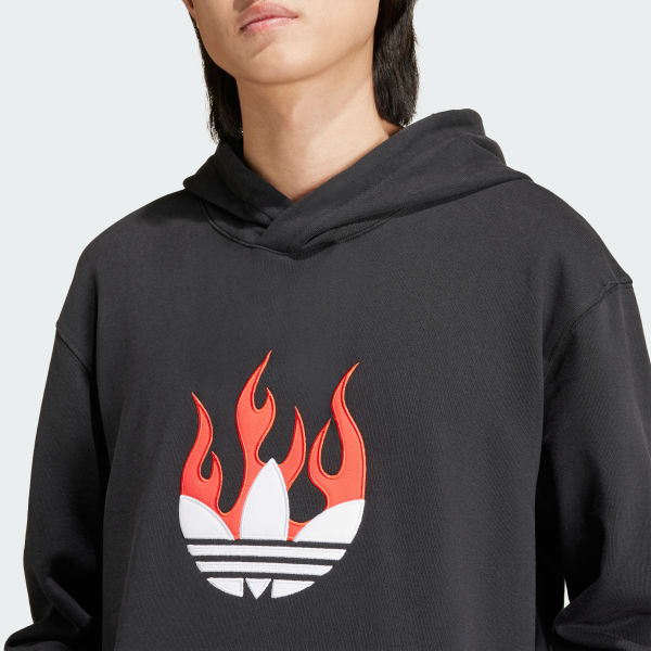 Remeras Buzos Con Llamas De Fuego Adidas Buzo Con Capucha Flames