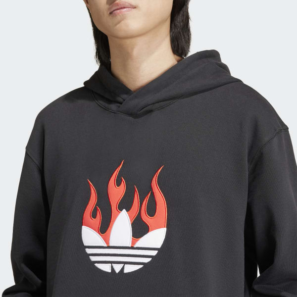 adidas Flames Logo Hoodie Black adidas Thailand