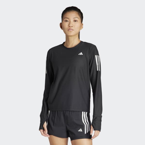 ★adidas★ 3S Turtleneck Long Sleeve Tee Black IZ3200 adidas Adicolor 3-Stripes Turtleneck Long Sleeve Tee - Black