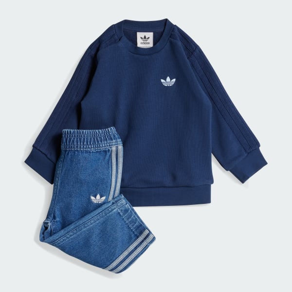 Azul Conjunto Denim Crew Kids