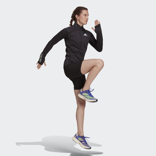 adidas Adizero Primeweave Short Running Leggings - Black | Women's ...