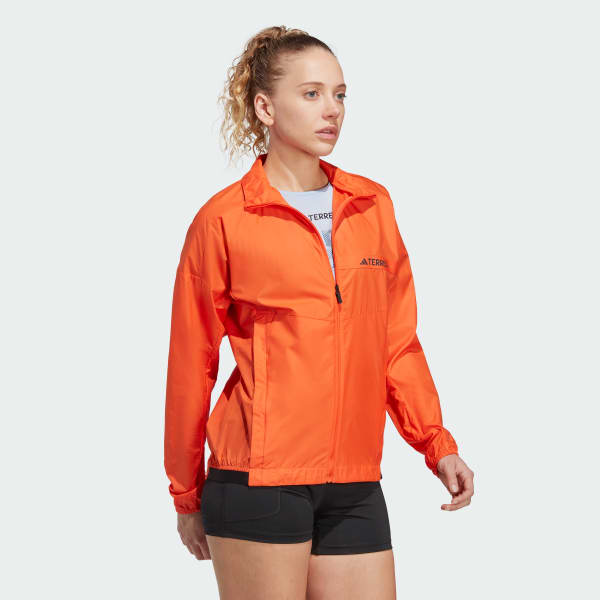 adidas TERREX Multi Wind Jacket | Orange adidas Women\'s | Hiking US 
