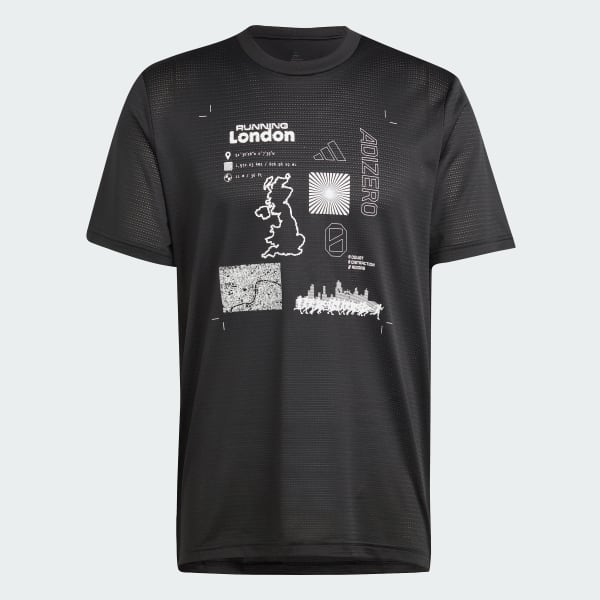 zwart Running Adizero City Series Graphic T-shirt