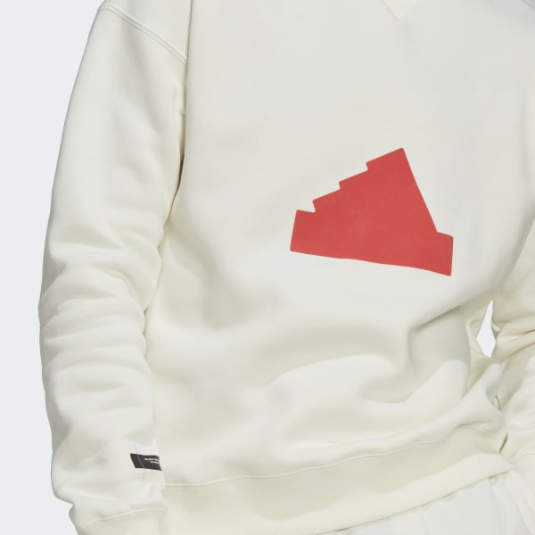 bílá Mikina Fleece Crew MCE02