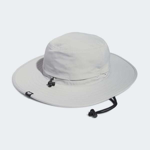 Grey Wide-Brim Golf Sun Hat