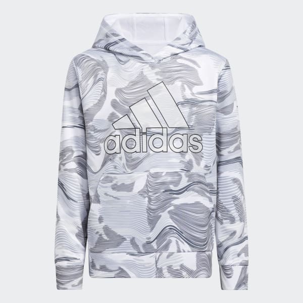 adidas Camo Allover Print Hoodie - White Kids' | adidas US