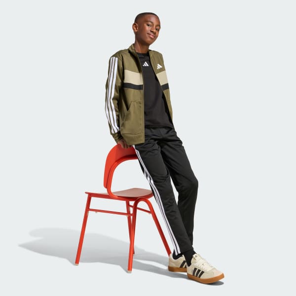 Green Seasonal Essentials Tiberio 3-Stripes Tricot Track Suit Kids