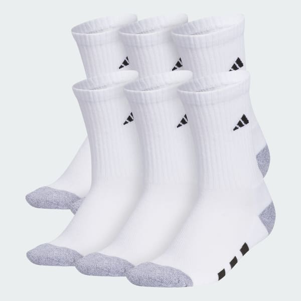 blanc YTH ATH CUSHIONED 6-PACK CREW